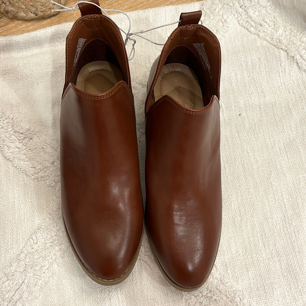 Brown ankle booties